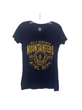 West Virginia Mountaineers Graphic Tshirt Womens Small Blue Fanwear